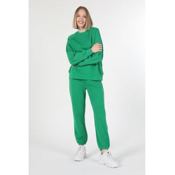 Bluza sport cu decolteu la baza gatului - uni