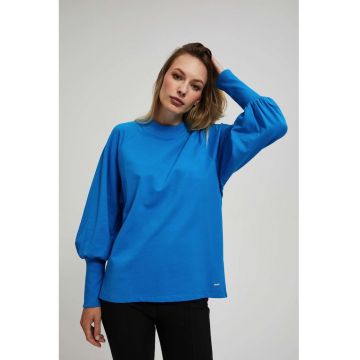 Hanorac albastru cu maneci bufante