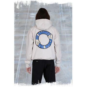 Hanorac barbatesc cu o croiala usor supradimensionata - cu imprimeu creativ IDN1