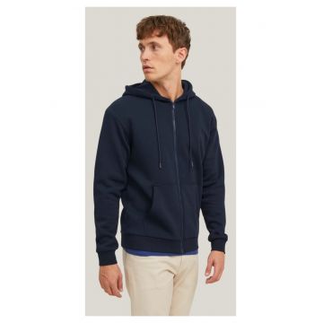 Hanorac barbati - JJEBRADLEY - cu fermoar si gluga - Regular fit - Bleumarin inchis -