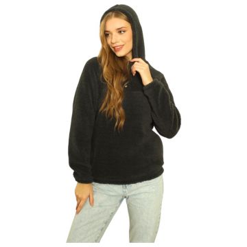 Hanorac cocolino gri cu gluga