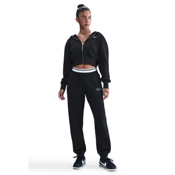 Hanorac crop cu fermoar