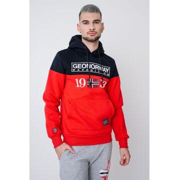 Hanorac cu buzunar kangaroo si imprimeu Greg