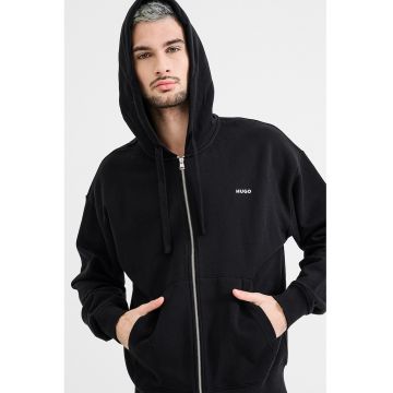 Hanorac cu buzunare oblice si fermoar