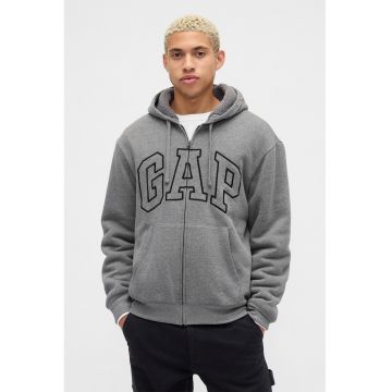 Hanorac cu captuseala din plus - logo si fermoar