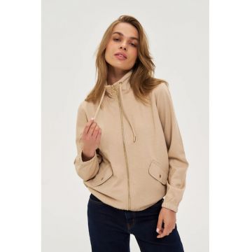 Hanorac  cu fermoar - buzunare - guler ridicat