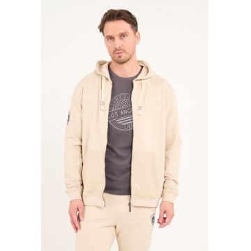 Hanorac cu fermoar si buzunare aplicate