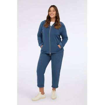 Hanorac cu fermoar si buzunare oblice