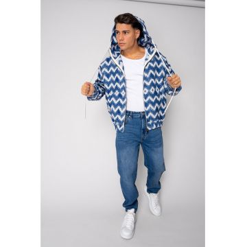 Hanorac cu fermoar si gluga Oversized 18931