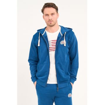 Hanorac cu fermoar si logo brodat