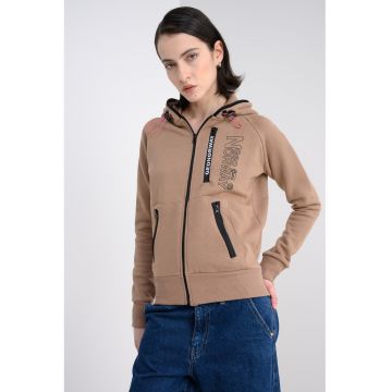Hanorac cu fermoar si maneci raglan Fiona