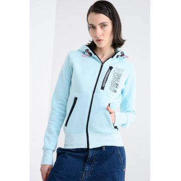 Hanorac cu fermoar si maneci raglan Fiona