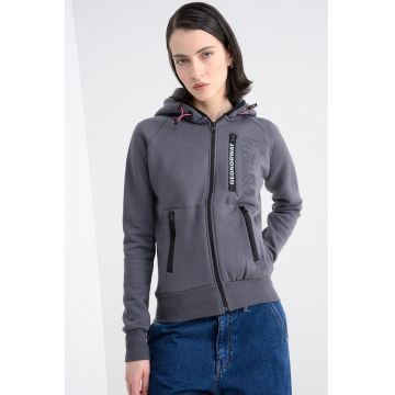 Hanorac cu fermoar si maneci raglan Fiona