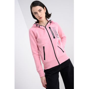 Hanorac cu fermoar si maneci raglan Fiona