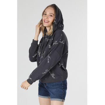 Hanorac cu imprimeu si snururi