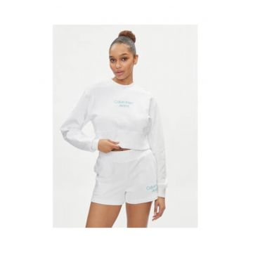 Hanorac dama -  alb - bumbac organic -