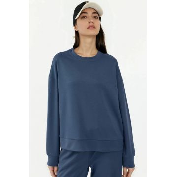 Hanorac dama  basic - bleumarin - textil - design elegant