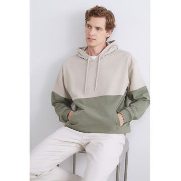 Hanorac din amestec de bumbac cu buzunar kangaroo