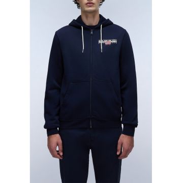 Hanorac din amestec de bumbac cu fermoar