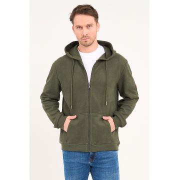 Hanorac din amestec de bumbac cu fermoar
