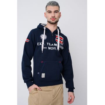 Hanorac din amestec de bumbac cu imprimeu Goptaine