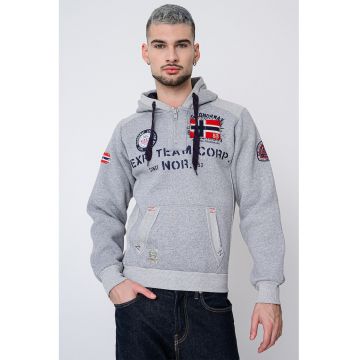 Hanorac din amestec de bumbac cu imprimeu Goptaine