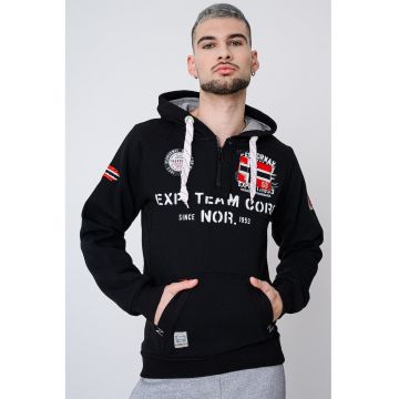 Hanorac din amestec de bumbac cu imprimeu Goptaine