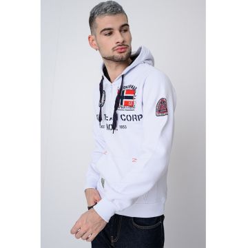 Hanorac din amestec de bumbac cu imprimeu Goptaine