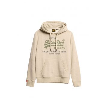 Hanorac din amestec de bumbac cu imprimeu logo