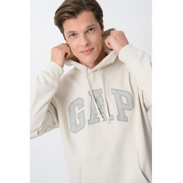 Hanorac din amestec de bumbac cu imprimeu logo