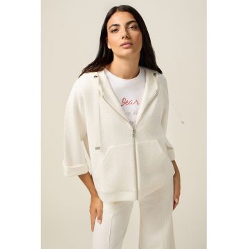 Hanorac din amestec de modal cu strasuri