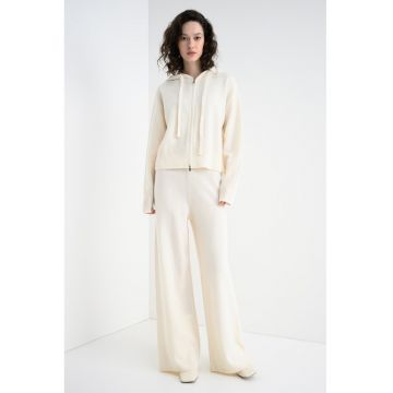 Hanorac din lana cu fermoar