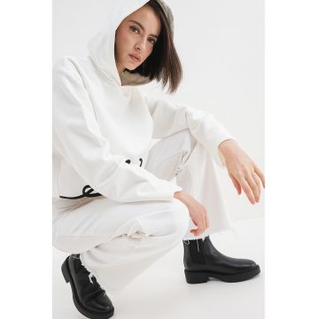 Hanorac lejer din amestec de bumbac organic cu logo