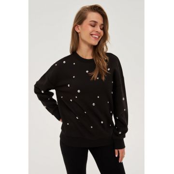 Hanorac negru cu tinte