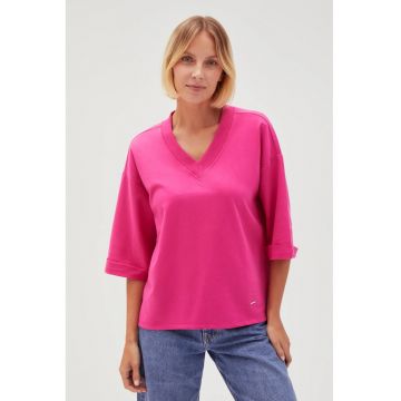 Hanorac oversized -  fucsia - bumbac