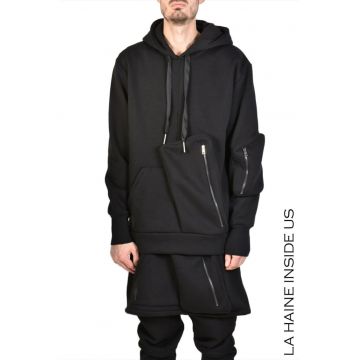 Hanorac supradimensionat cu buzunare mari aplicate