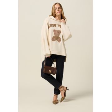 Hanorac supradimensionat cu imprimeu grafic