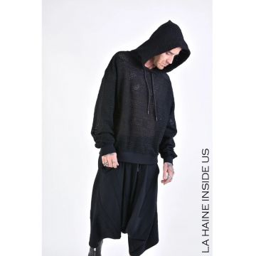 Hanorac supradimensionat transparent din knitwear