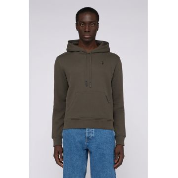 Hanorac uni de bumbac cu buzunar kangaroo