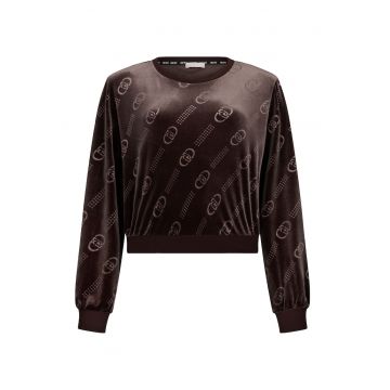 Pantaloni de trening catifelati cu logo