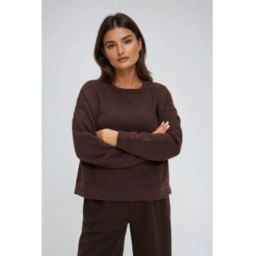 Pulover oversized  bumbac - maro