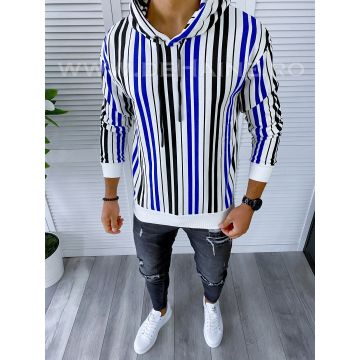 Hanorac barbati slim fit albastru cu imprimeu K351 i7-1