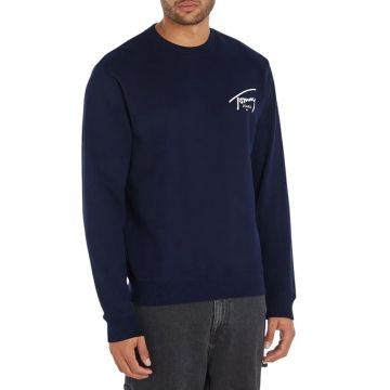 Bluza cu logo si decolteu la baza gatului Regular Entry Graphic Crew