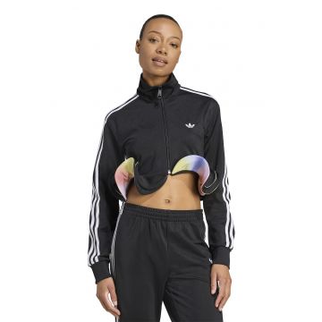 Bluza de trening crop cu terminatie cu volan