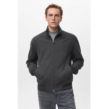 Bluza de trening cu buzunare laterale si fermoar