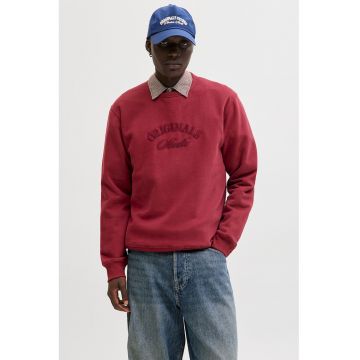 Bluza de trening din amestec de bumbac organic cu captuseala calduroasa