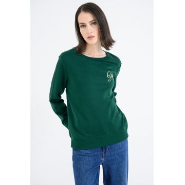 Bluza de trening cu croiala lejera si logo