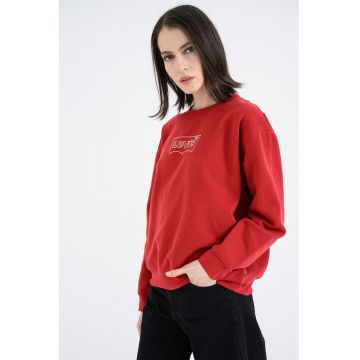 Bluza de trening cu decolteu la baza gatului si croiala lejera