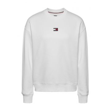 Bluza de trening cu decolteu la baza gatului si logo discret