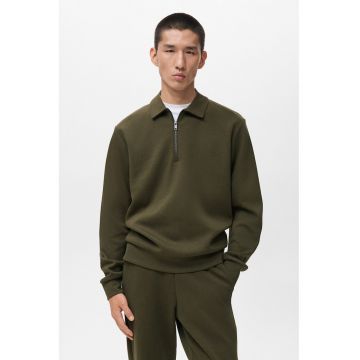 Bluza de trening cu fenta cu fermoar